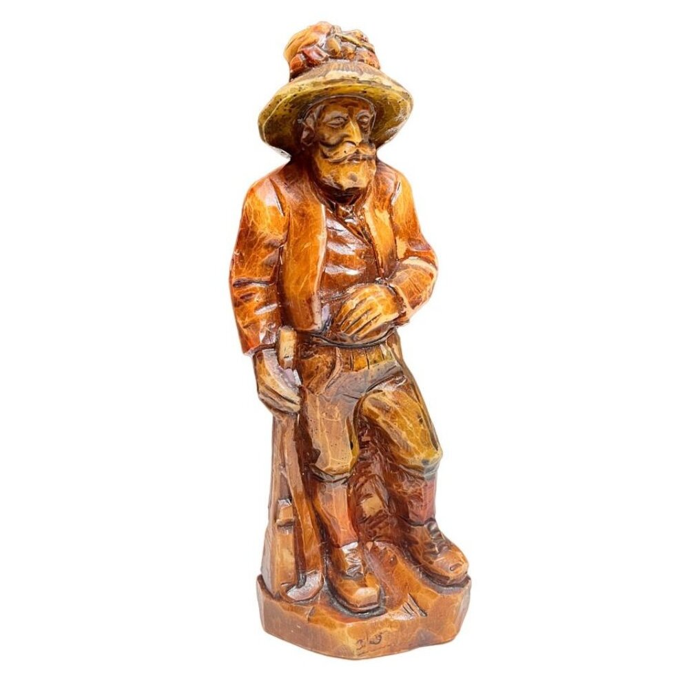 Bearded Old Man Candle Unused 11" Inches Fisher Man Figure